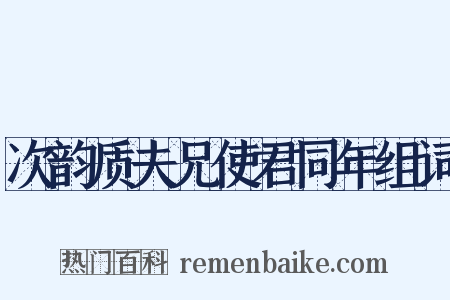 次韵质夫兄使君同年组词是什么意思的图片